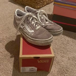 Vans old Skool purple cheetah print